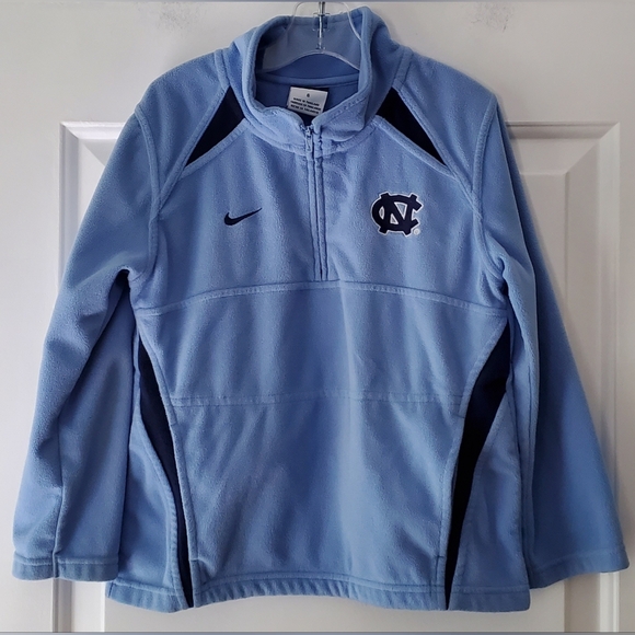 Nike Kids NCAA UNC Carolina Tar Heels 1/4 Zip Fleece Pullover - Size 6 - EUC - Picture 1 of 12